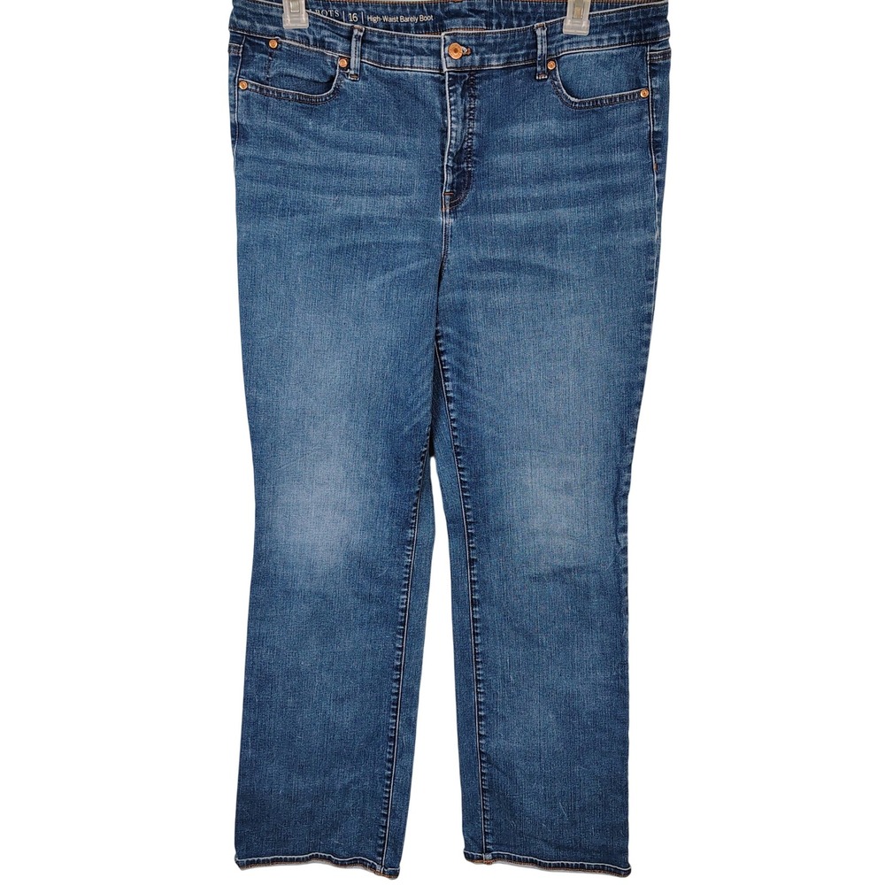 Talbots Flawless High-Waist Barely Boot Jeans Blue Medium Wash Size 16